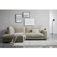 ECKSOFA in Cord Graubraun  - Graubraun/Schwarz, Design, Kunststoff/Textil (224/265cm) - Hom`in