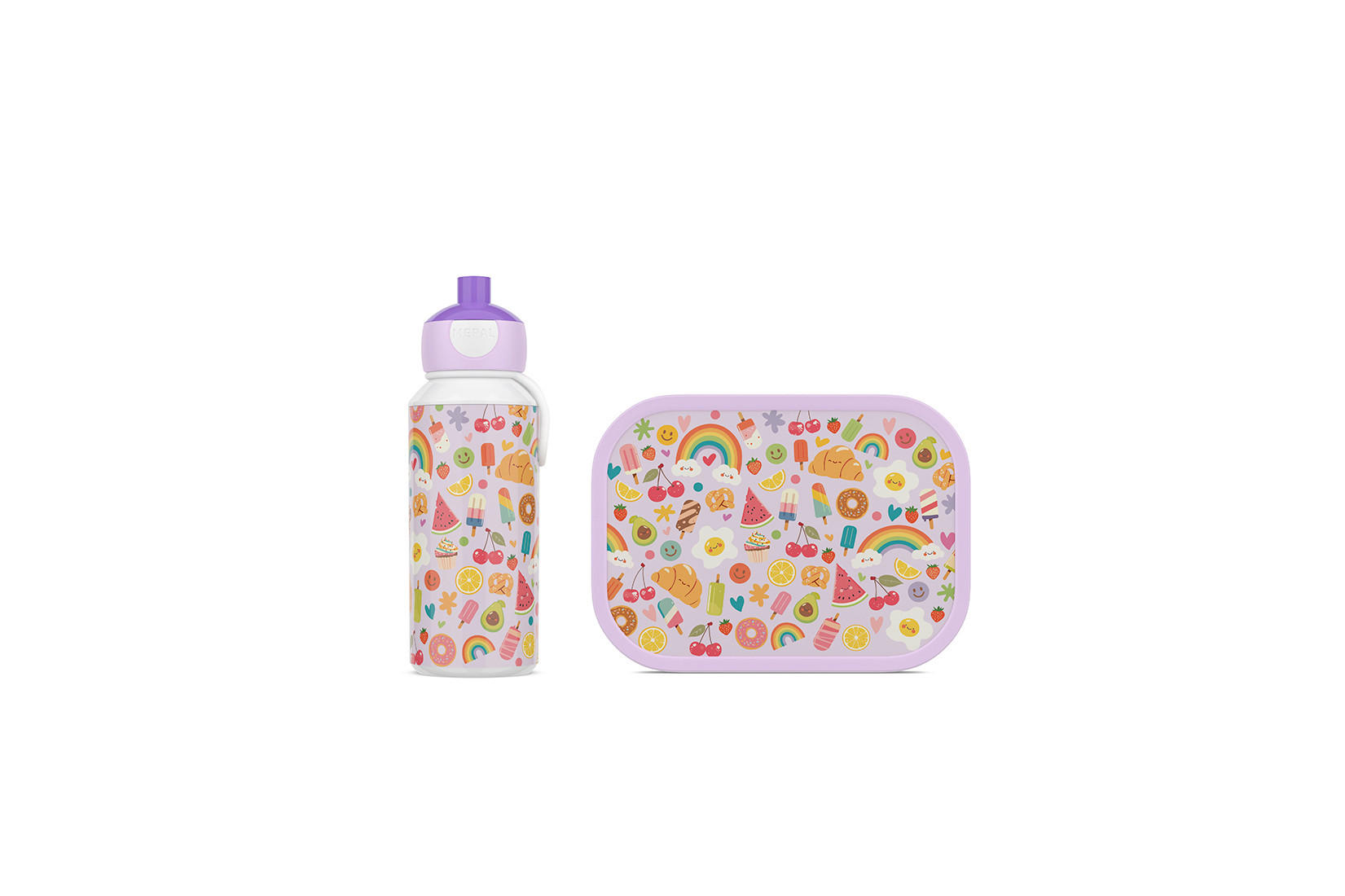 PAUSENSET Campus  - Multicolor/Rosa, KONVENTIONELL, Kunststoff (20,5/7,5/18,8cm) - Mepal