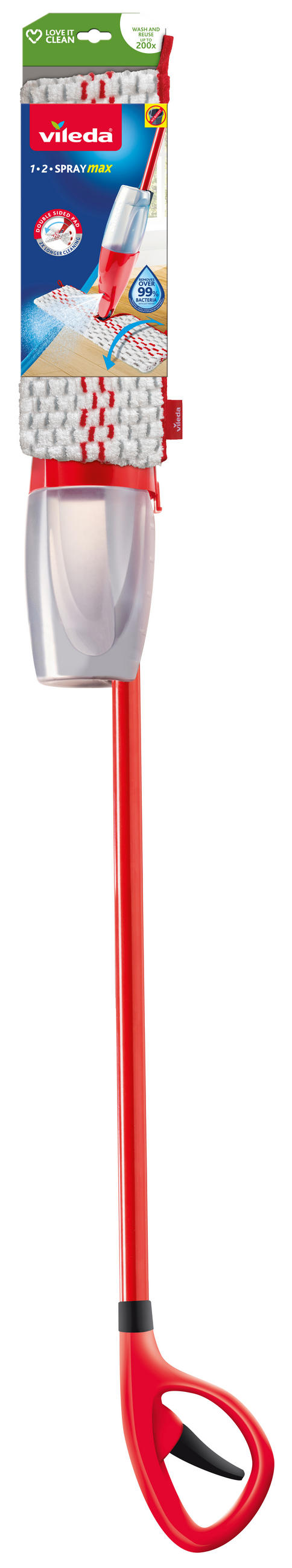 Golvmopp Vileda Spraymax - röd, Basics, textil/plast (138,5/31/12cm) - Best Price