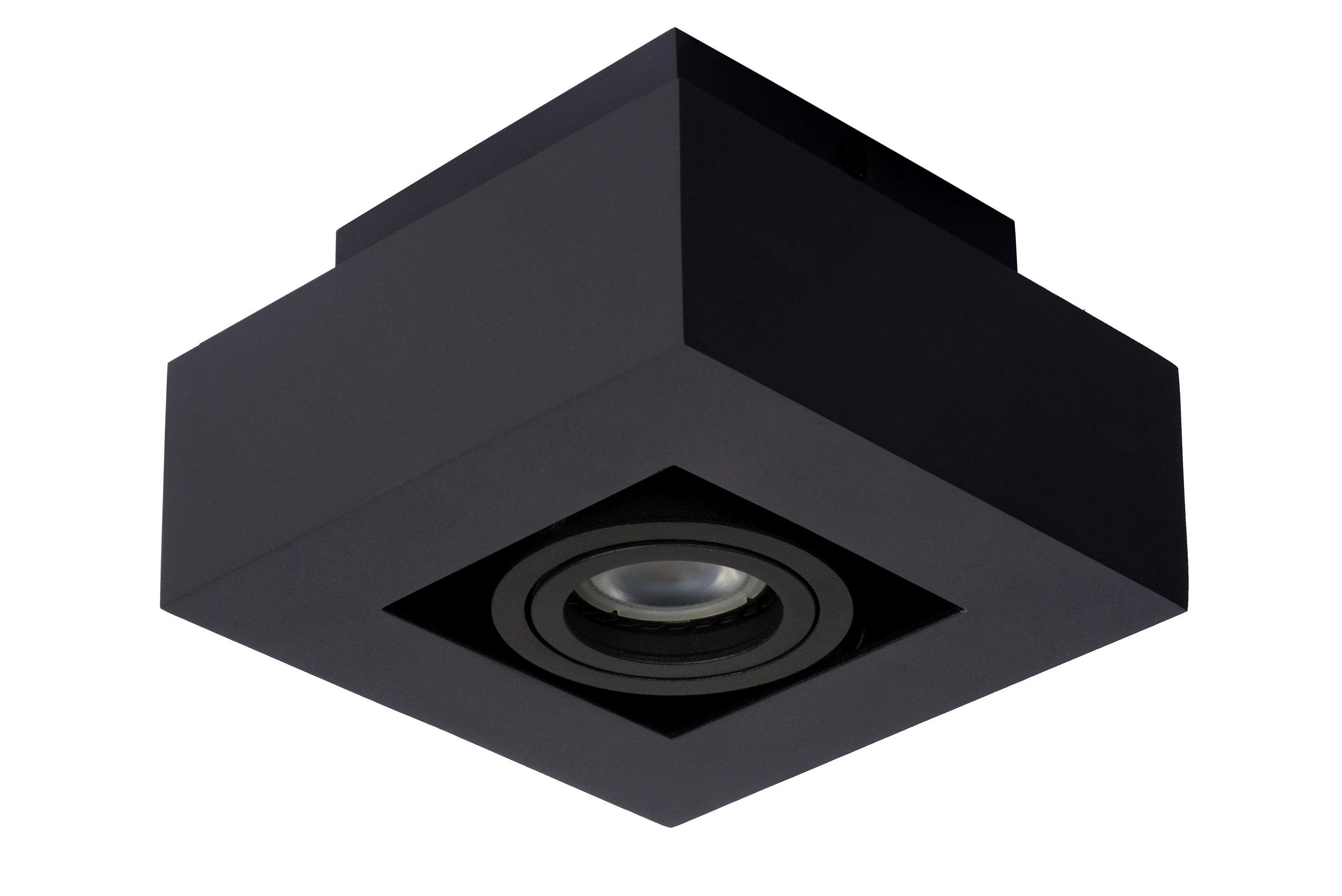 LED-DECKENLEUCHTE Modern 14/14/8.8 cm    - Schwarz, Basics (14/14/8.8cm) - Lucide