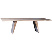 ÉTKEZŐASZTAL - fekete/fehér, Natur, fa/fém (210/103/76,5cm) - Voglauer