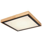 DECKENLEUCHTE 24 W    39/39/9 cm  - Schwarz/Braun, Design, Holz/Kunststoff (39/39/9cm) - Novel