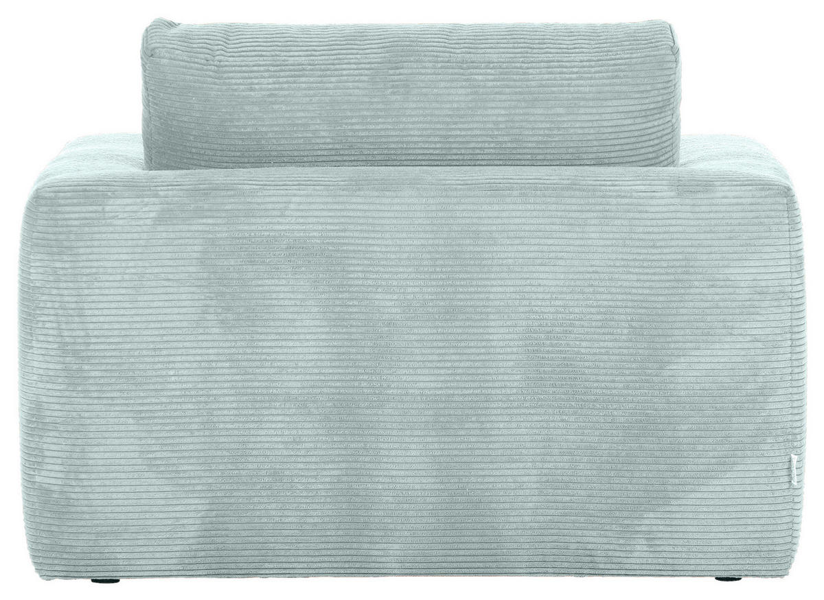 XXL-SESSEL in Cord Hellblau  - Schwarz/Hellblau, Romantik / Landhaus, Kunststoff/Textil (120/67/140cm) - Landscape