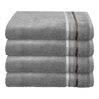HANDTUCHSET Dunkelgrau 4-teilig  - Dunkelgrau, Basics, Textil (50/100cm)