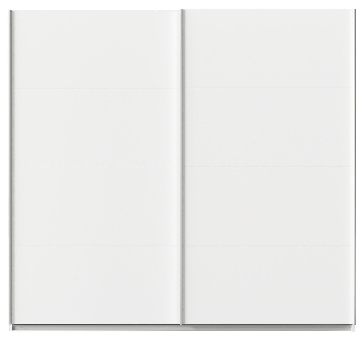 SCHWEBETÜRENSCHRANK Weiss  - Weiss/Alufarben, Konventionell, Holzwerkstoff/Metall (225/229/62cm) - Xora