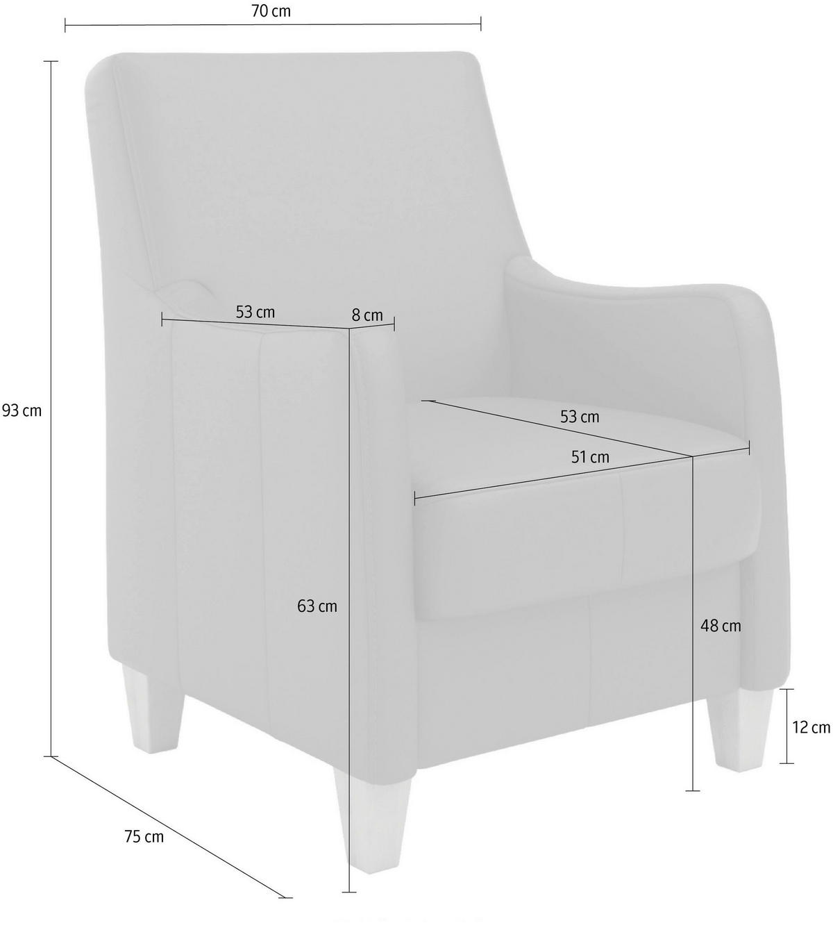 KŘESLO, kůže, antracitová - barvy dubu/antracitová, Basics, dřevo/kůže (70/93/75cm) - Sit & More