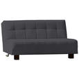 SCHLAFSOFA Grau  - Schwarz/Grau, Design, Textil/Metall (165/92/102cm) - Novel