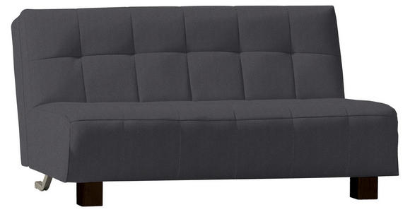 SCHLAFSOFA Grau  - Schwarz/Grau, Design, Textil/Metall (165/92/102cm) - Novel