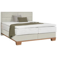 BOXSPRINGBETT 180/200 cm  in Naturfarben, Eichefarben  - Eichefarben/Naturfarben, Natur, Holz/Textil (180/200cm) - Valnatura