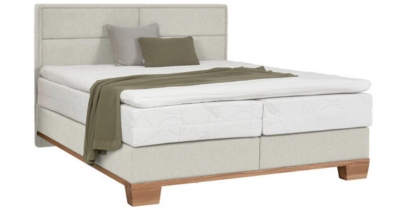 BOXSPRINGBETT 200/200 cm in Naturfarben, Eichefarben - Eichefarben/Naturfarben, Natur, Holz/Textil (200/200cm) - Valnatura