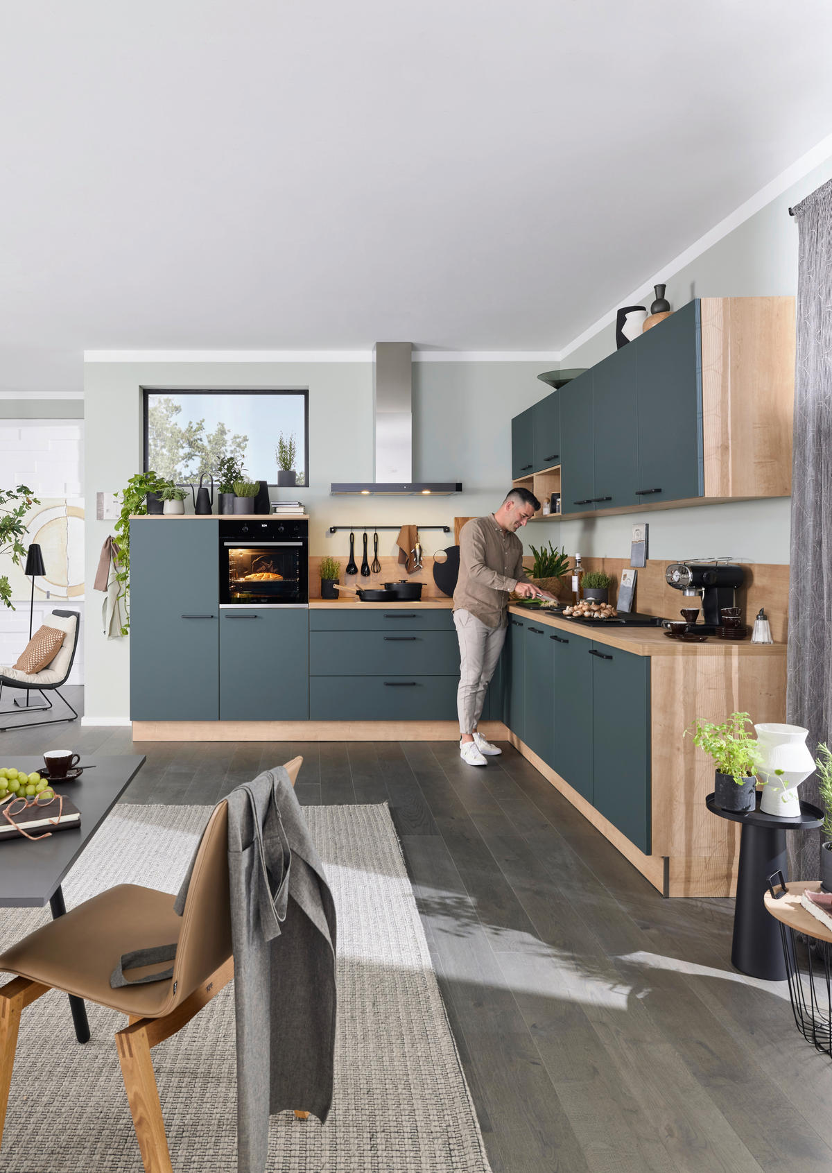 EINBAUKÜCHE   - Eichefarben, Design, Holzwerkstoff - Nolte Küchen