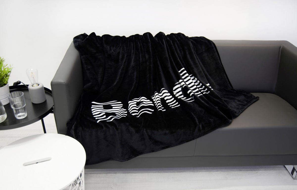 WOHNDECKE 150/200 cm  - Schwarz/Weiß, KONVENTIONELL, Textil (150/200cm) - Bench