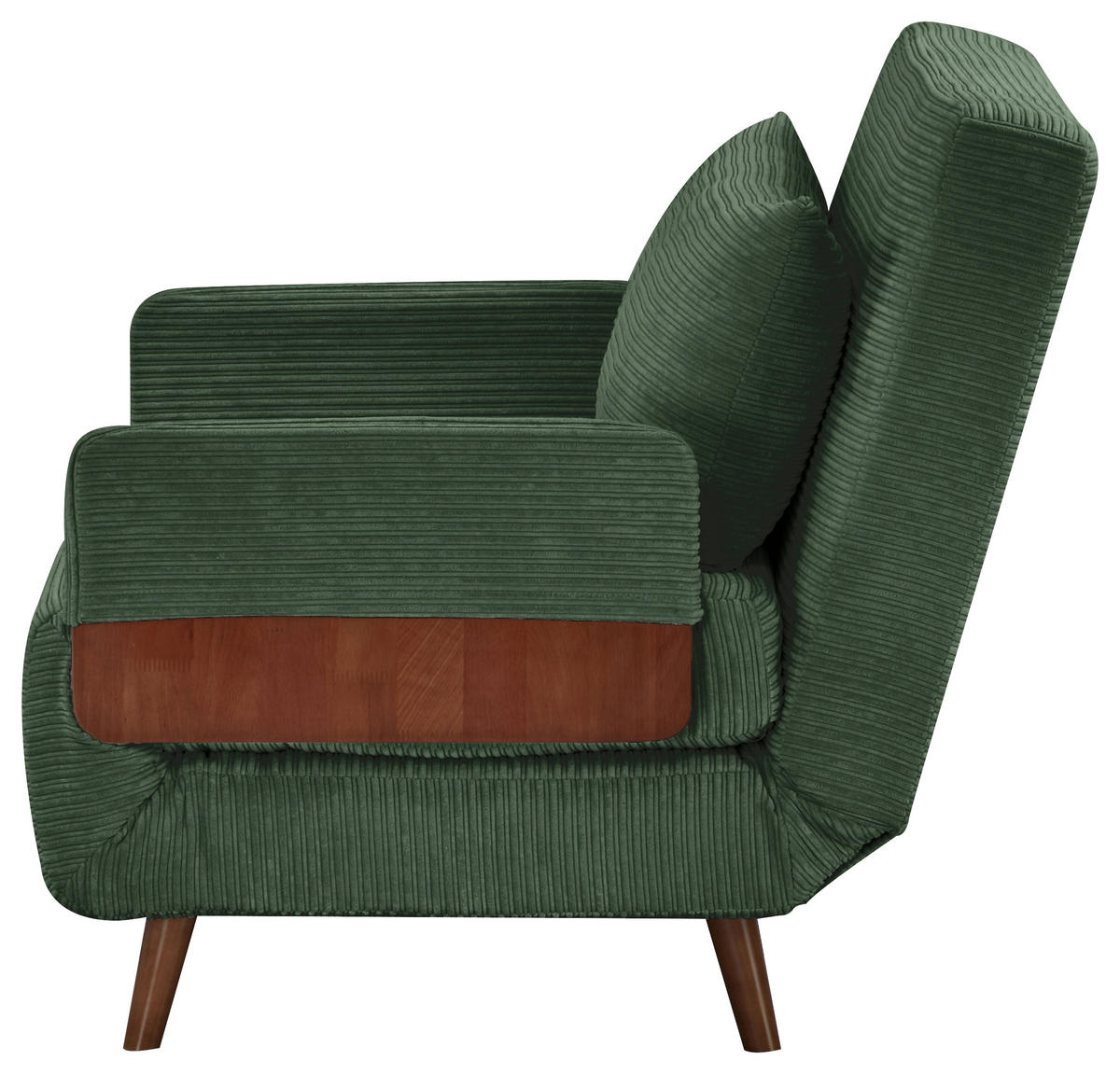 SCHLAFSESSEL Cord Grün    - Hellbraun/Grün, MODERN, Holz/Textil (107/82/91cm) - Livetastic