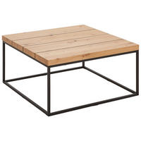 COUCHTISCH in Metall, Holzwerkstoff  - Eichefarben/Schwarz, Design, Holzwerkstoff/Metall (80/40/80cm) - P & B