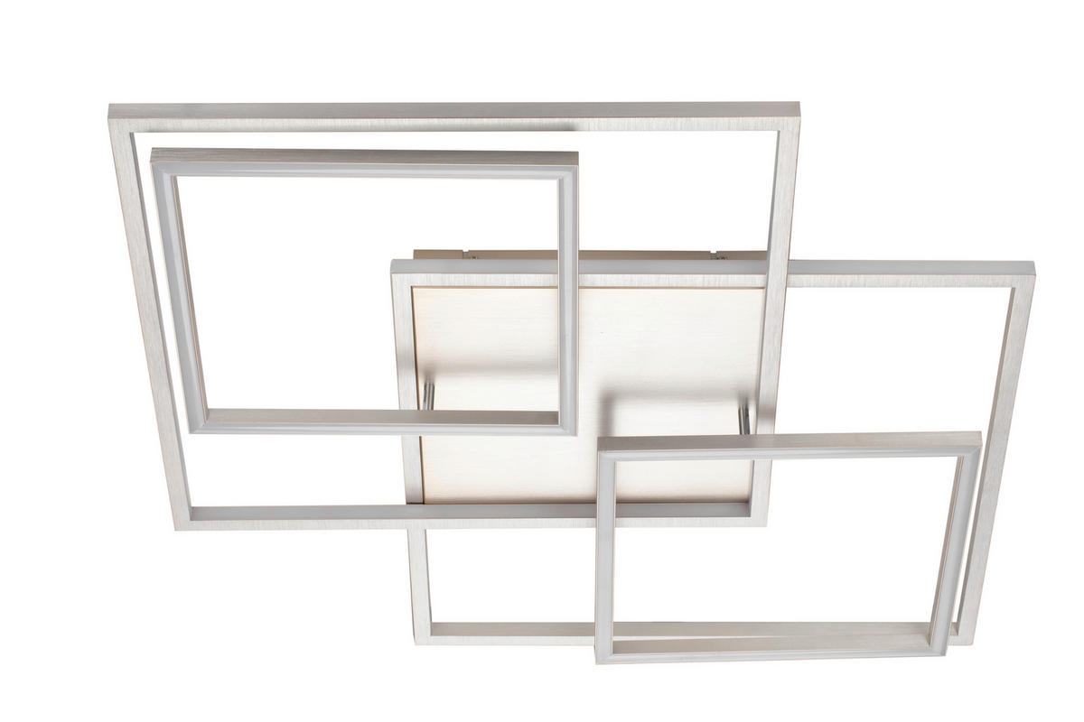 LED-DECKENLEUCHTE 71,5/71,5/8,5 cm   - Chromfarben/Weiß, Trend, Kunststoff/Metall (71,5/71,5/8,5cm) - Novel