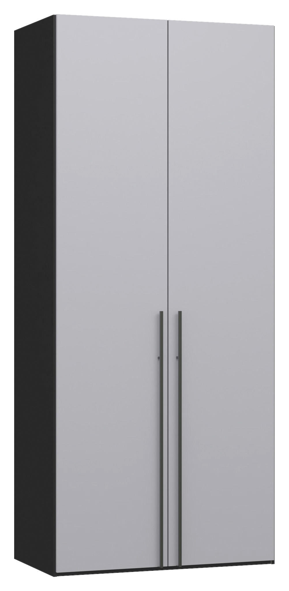 Jutzler Drehtürenschrank Schwarz, Hellgrau 102x220x59 cm