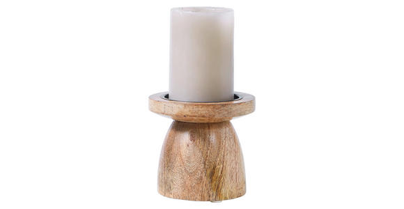 KERZENHALTER - Naturfarben, LIFESTYLE, Holz (11,5/10cm) - Ambia Home