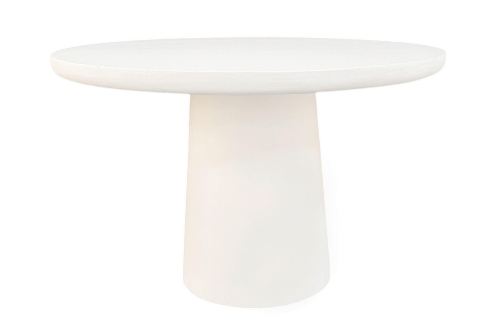 ESSTISCH 120/120/77 cm Nachbildung  Stein, Holzwerkstoff rund Weiß  - Weiß, MODERN, Holzwerkstoff/Stein (120/120/77cm) - MID.YOU