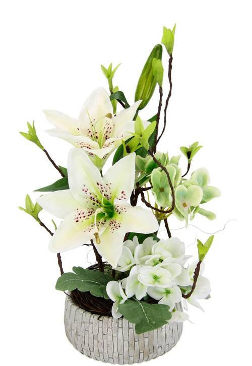 KUNSTBLUME  - Multicolor/Braun, Basics, Keramik/Kunststoff (21/36cm)