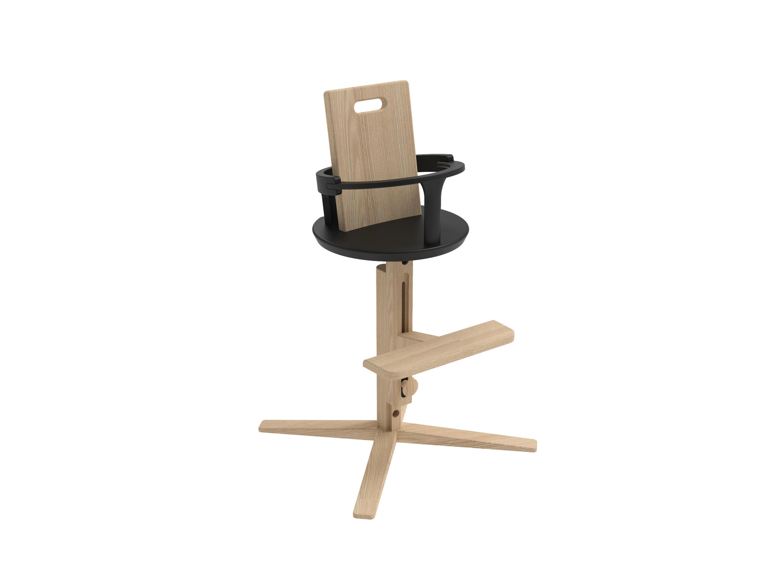 STOLČEK ZA HRANJENJE  FROC FS-8  52/76/50 cm         črna  - črna, Basics, leseni material (52/76/50cm)