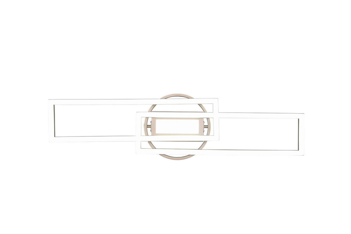 LED-DECKENLEUCHTE Twister 90/24,5/8,5 cm   - Nickelfarben, Basics, Metall (90/24,5/8,5cm)