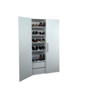 ORMAR ZA OBUĆU  bijela      - bijela/boje aluminija, Design, drvni materijal/metal (100/190/37cm) - Boxxx