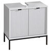 WASCHBECKENUNTERSCHRANK 60/60/32 cm  - Weiss/Anthrazit, Modern, Holzwerkstoff/Kunststoff (60/60/32cm) - MID.YOU