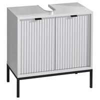 WASCHBECKENUNTERSCHRANK 60/60/32 cm  - Weiss/Anthrazit, Modern, Holzwerkstoff/Kunststoff (60/60/32cm) - MID.YOU
