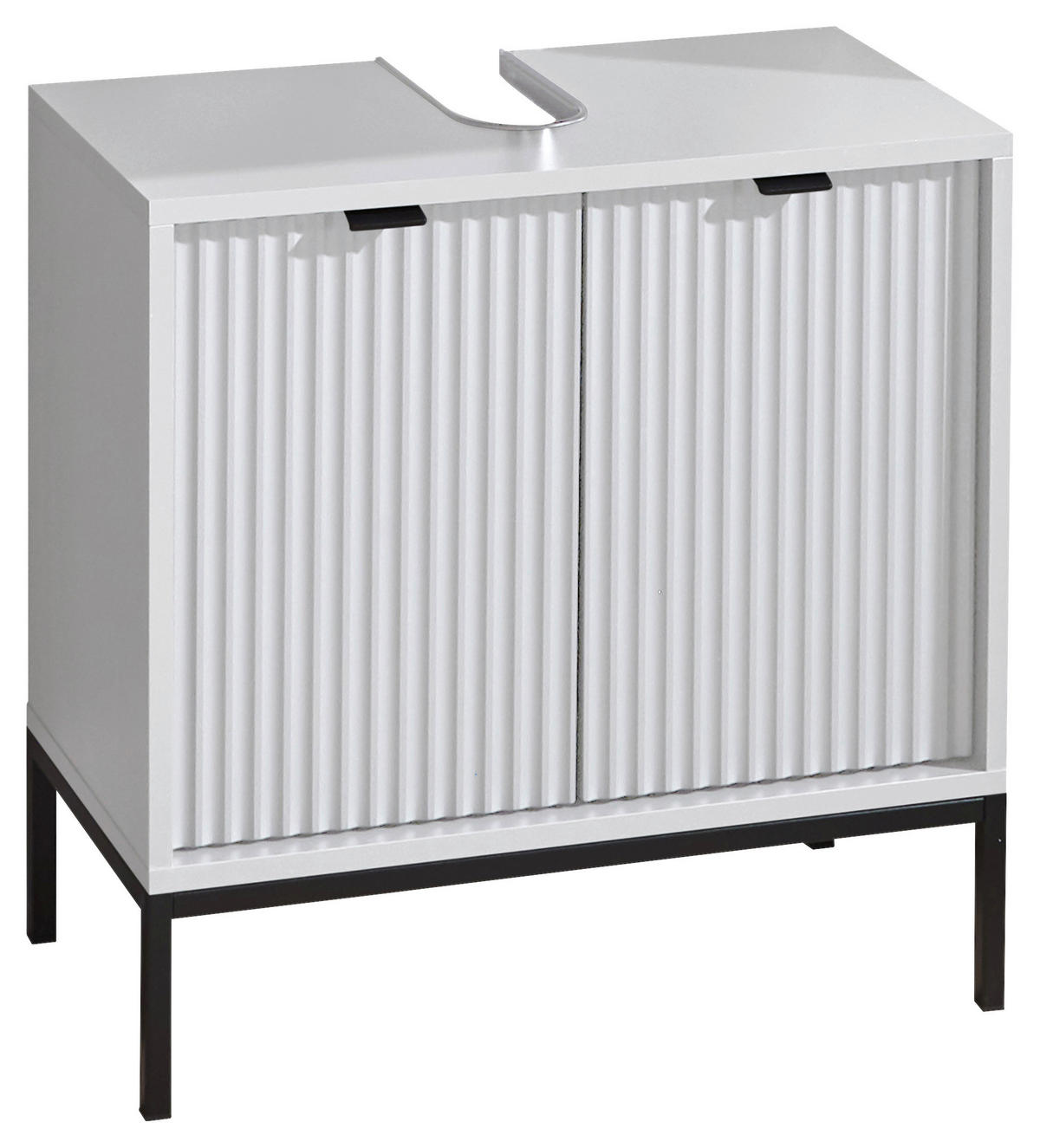 WASCHBECKENUNTERSCHRANK 60/60/32 cm  - Weiss/Anthrazit, Modern, Holzwerkstoff/Kunststoff (60/60/32cm) - MID.YOU