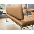 SITZBANK in Metall, Textil Schwarz, Cognac  - Cognac/Schwarz, Design, Textil/Metall (195/91/65cm) - Dieter Knoll