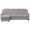 ECKSOFA in Mikrofaser Hellgrau  162/257 cm  - Hellgrau, Basics, Kunststoff/Textil (162/257cm) - MID.YOU