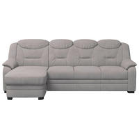 ECKSOFA in Mikrofaser Hellgrau  162/257 cm  - Hellgrau, Basics, Kunststoff/Textil (162/257cm) - MID.YOU