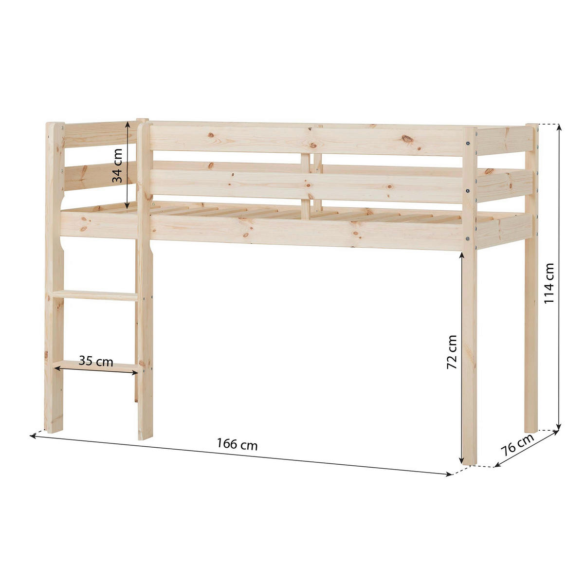 HOCHBETT 70/160 cm  - Naturfarben/Kieferfarben, MODERN, Holz (70/160cm) - MID.YOU
