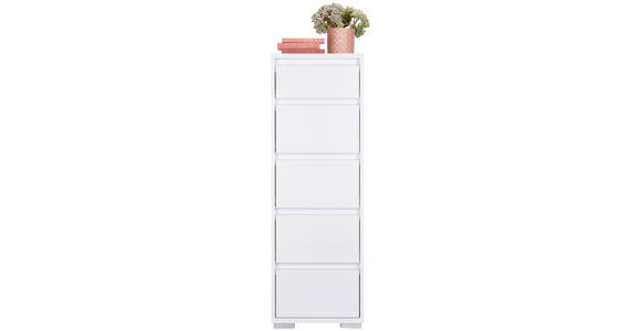 KOMMODE 40/120/48 cm in Weiß - Alufarben/Weiß, Design, Holzwerkstoff/Kunststoff (40/120/48cm) - Carryhome