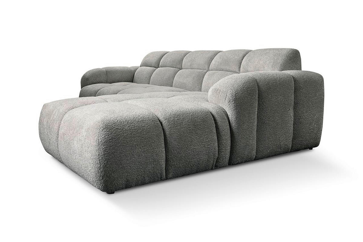 ECKSOFA VENTO in Struktur Grau  255/175 cm  - Schwarz/Grau, Design, Holz/Holzwerkstoff (255/175cm) - MID.YOU