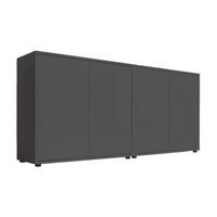SIDEBOARD Mailand Set 2  in 158/73/33 cm  - Anthrazit/Schwarz, MODERN, Holzwerkstoff/Kunststoff (158/73/33cm) - MID.YOU