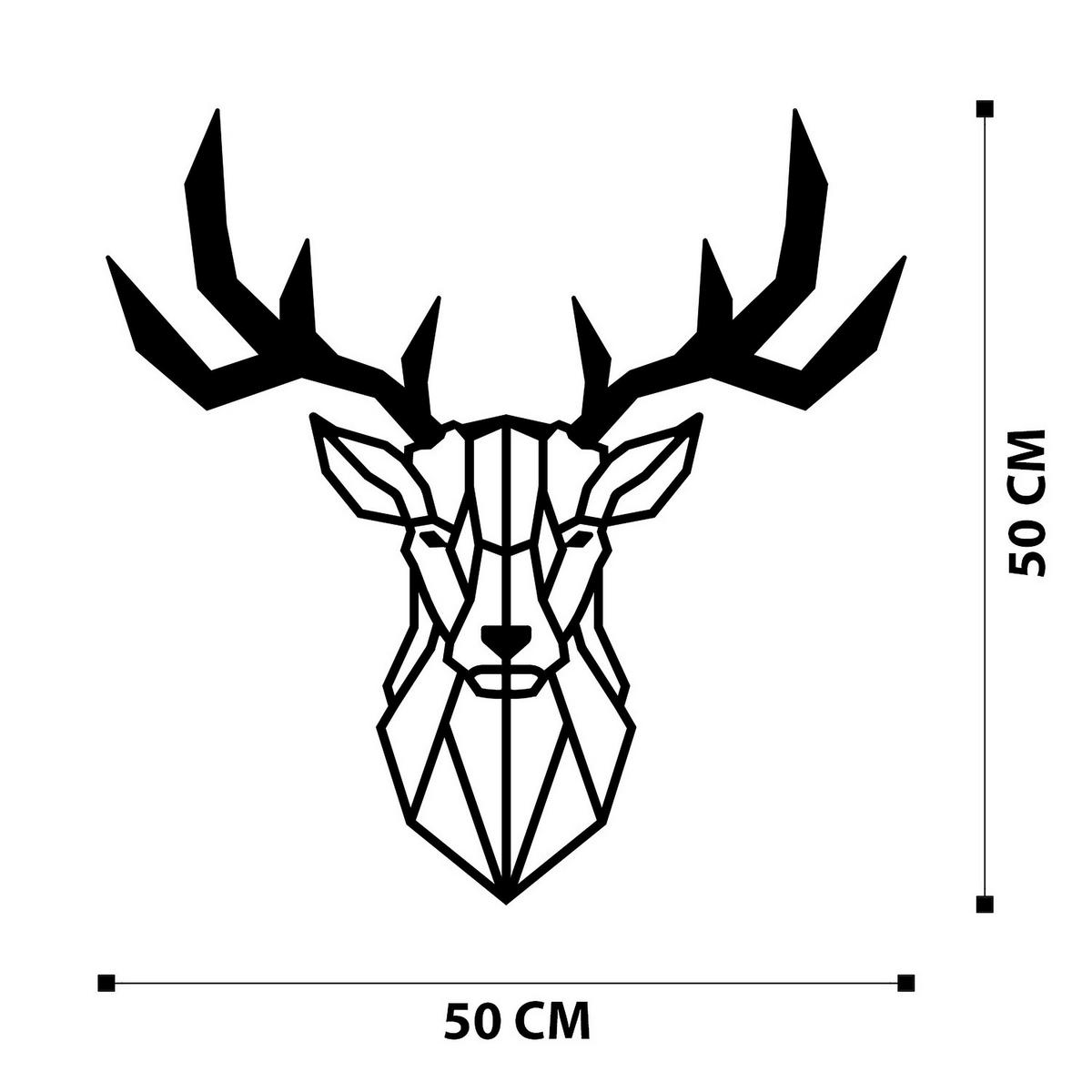 METALLBILD Schwarz 51/51 cm  - Schwarz, Basics, Metall (51/51cm) - X-Mas