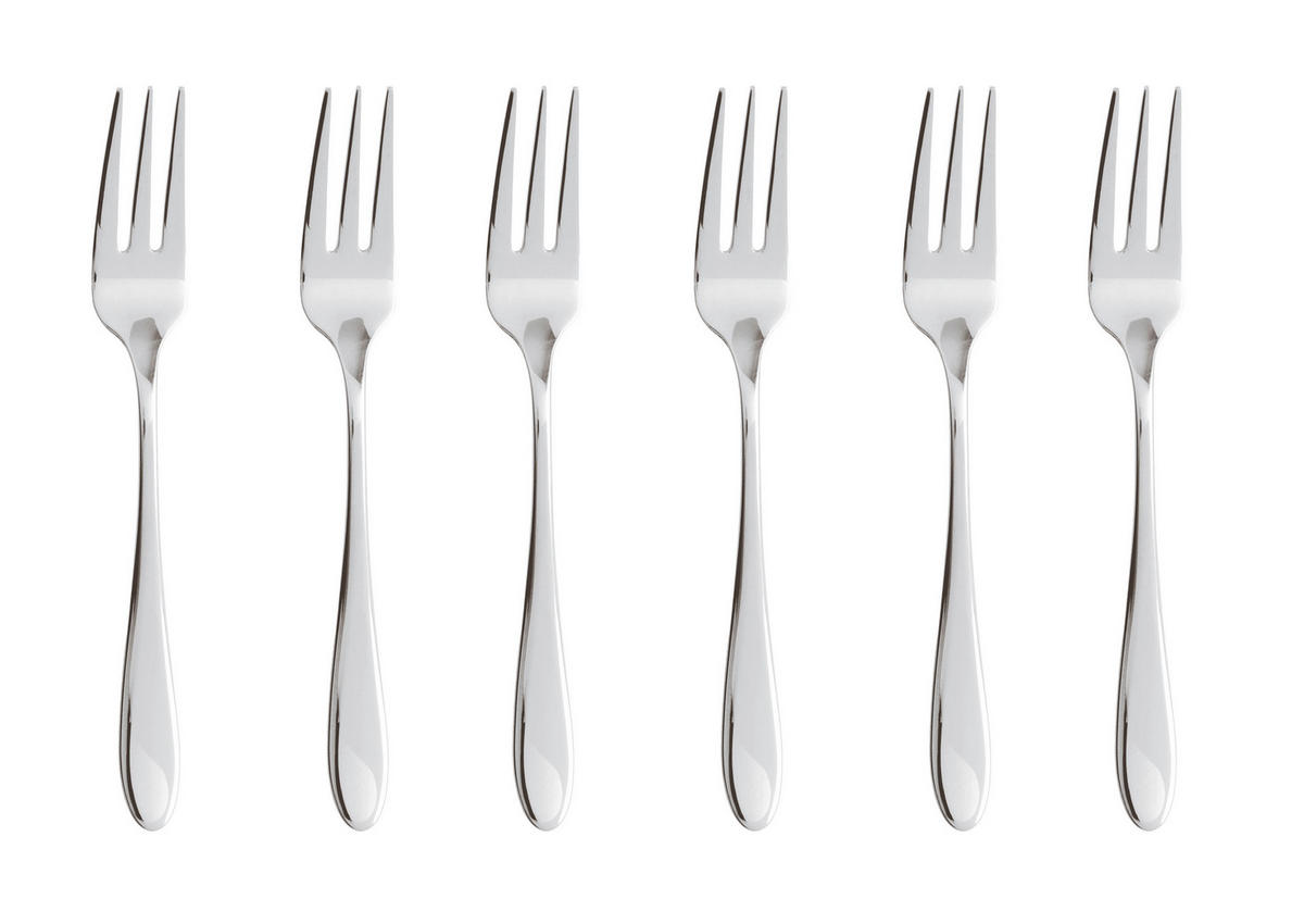 VILICA ZA KOLAČE, 6 KOM   - srebrne boje, Basics, metal (15/2/2cm) - Sambonet