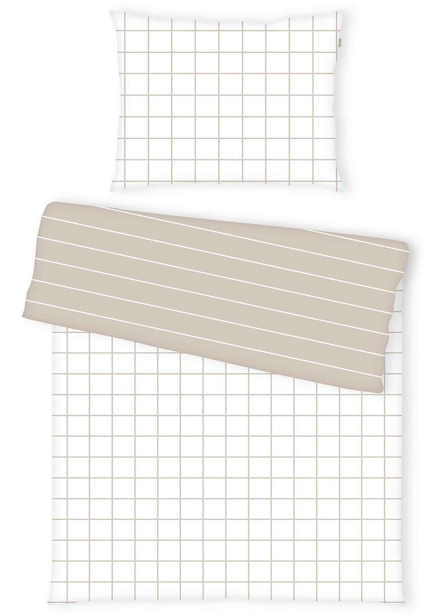 BETTWÄSCHE Tom Tailor Bettwäsche Renforcé 140/200 cm  - Beige/Weiß, Basics, Textil (140/200cm) - Tom Tailor