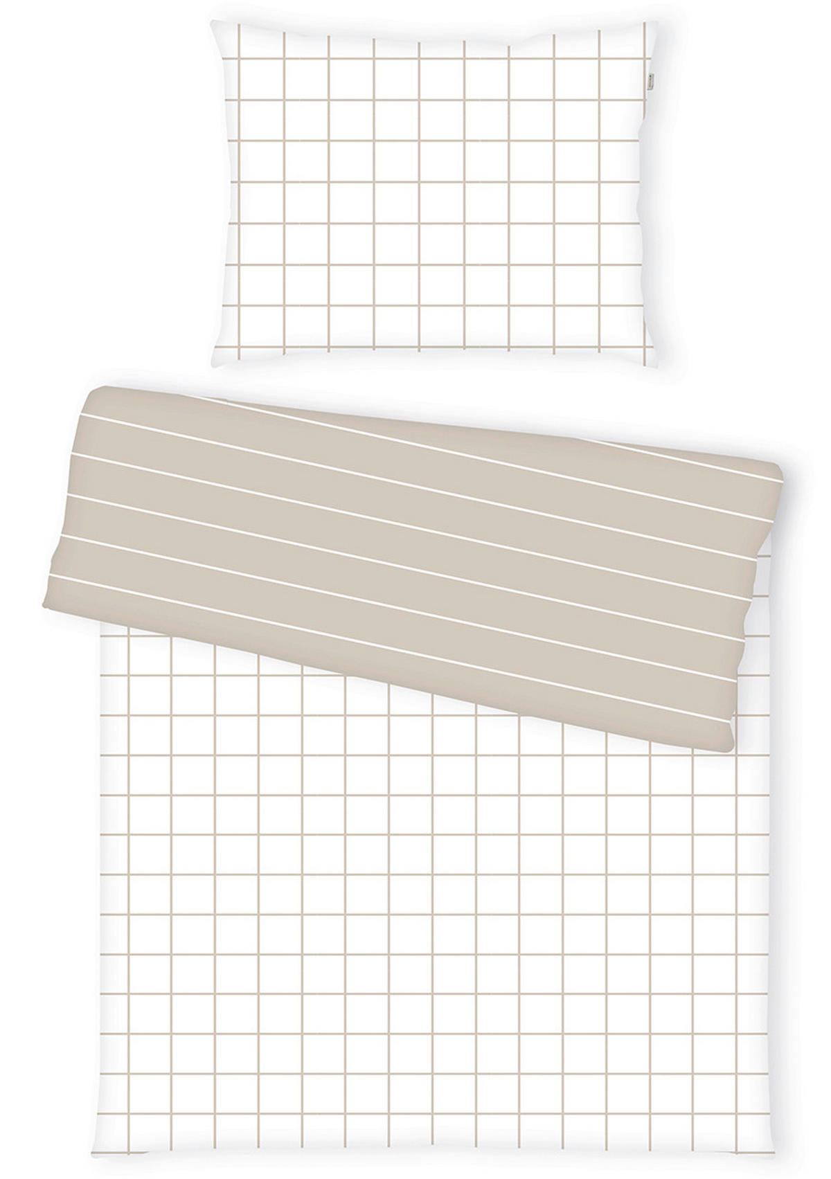 BETTWÄSCHE Tom Tailor Bettwäsche Renforcé 140/200 cm  - Beige/Weiß, Basics, Textil (140/200cm) - Tom Tailor