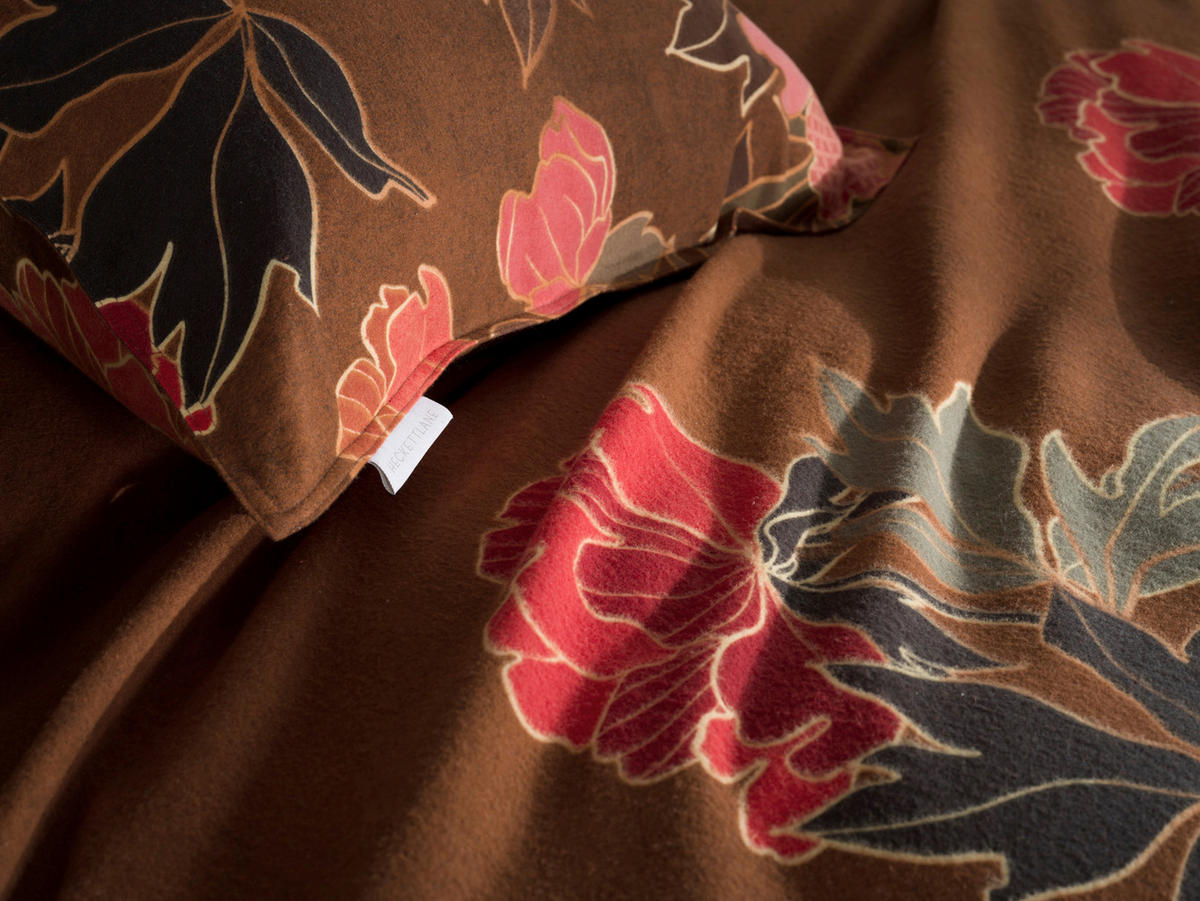 BETTWÄSCHE Francesco Flanell 155/220 cm  - Dunkelorange, Basics, Textil (155/220cm)