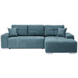 ECKSOFA  in Webstoff Türkis  280/194 cm  - Türkis/Silberfarben, Design, Kunststoff/Textil (280/194cm) - Carryhome