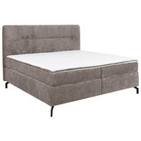 BOXSPRINGBETT 180/200 cm  in Hellbraun  - Hellbraun/Schwarz, Design, Textil/Metall (180/200cm) - Esposa
