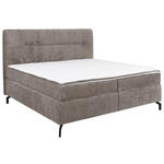 BOXSPRINGBETT 160/200 cm  in Hellbraun  - Hellbraun/Schwarz, Design, Textil/Metall (160/200cm) - Esposa