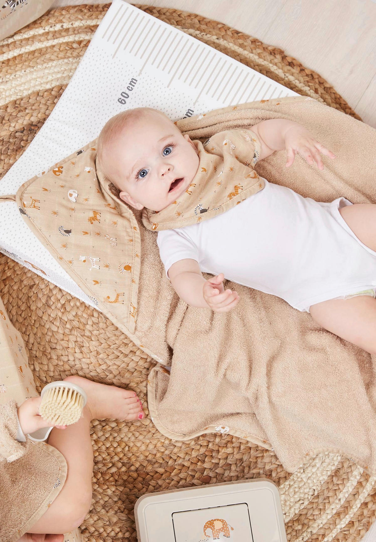 KAPUZENBADETUCH    - Taupe, Basics, Textil (85/75/1cm) - Bebe Jou