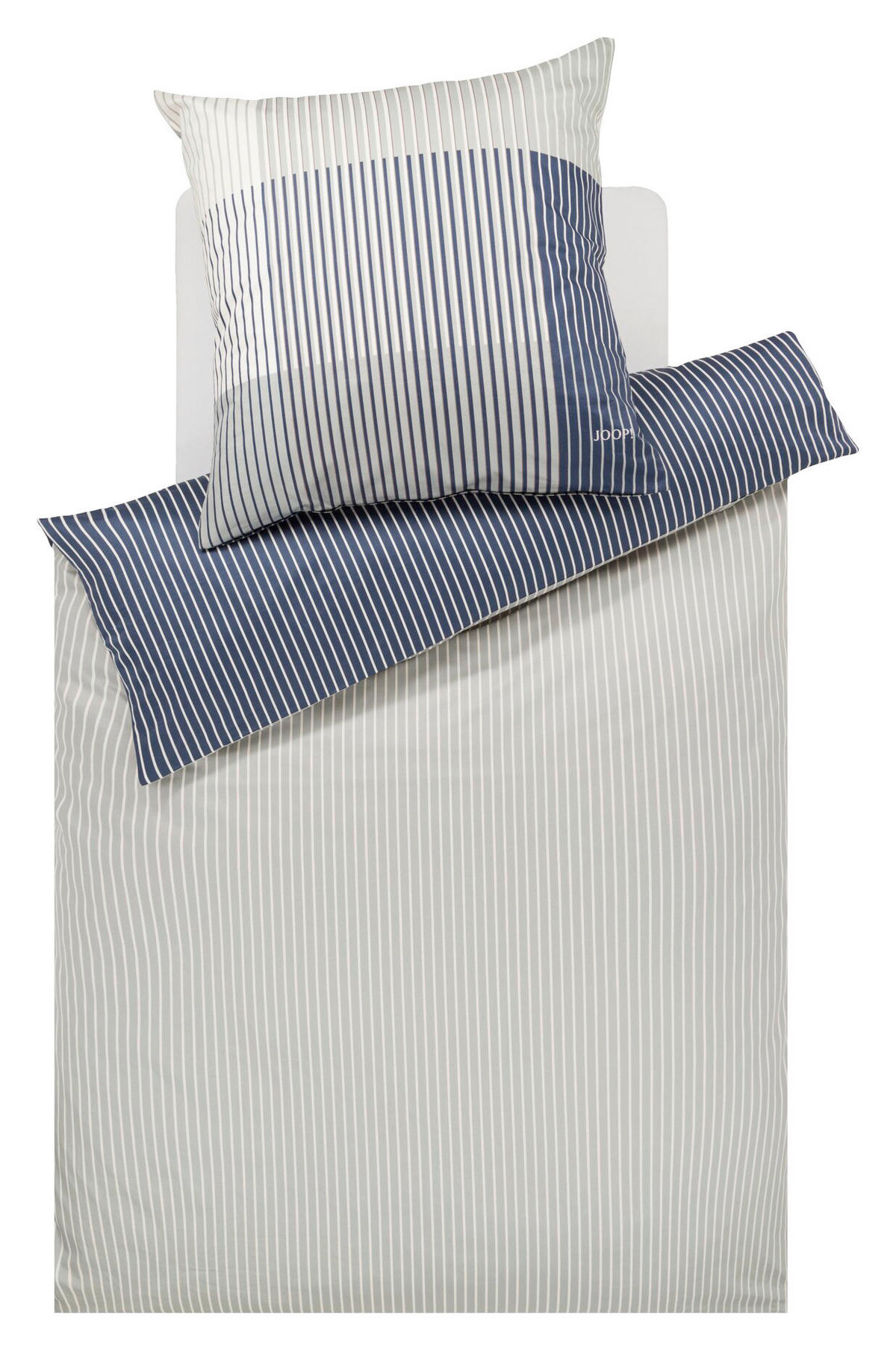 BETTWÄSCHE Joop! Divided Makosatin 155/220 cm  - Salbeigrün, KONVENTIONELL, Textil (155/220cm) - Joop!