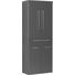 HOCHSCHRANK 60/162,8/33 cm - Chromfarben/Anthrazit, Design, Glas/Holzwerkstoff (60/162,8/33cm) - Novel HOCHSCHRANK 60/162,8/33 cm - Chromfarben/Anthrazit, Design, Glas/Holzwerkstoff (60/162,8/33cm) - Novel