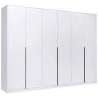 DREHTÜRENSCHRANK 276/211/53 cm,  in Weiß, 6-türig  - Schwarz/Weiß, MODERN, Holzwerkstoff/Metall (276/211/53cm) - MID.YOU