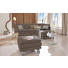 Ecksofa Echtleder Rücken echt - Alufarben/Braun, KONVENTIONELL, Leder/Metall (246/220cm) - Celina Home