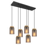 HÄNGELEUCHTE 77,5/24/120 cm  - Schwarz/Grau, Trend, Glas/Metall (77,5/24/120cm) - Novel